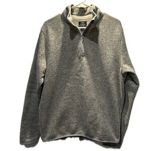 J Cew Grey Quarter-Zip Fleece